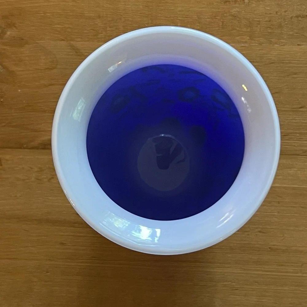 Unmarked cobalt blue